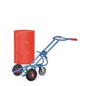 Slingsby Steel Drum Trolley on Rubber Tyres and With One Back Castor Support