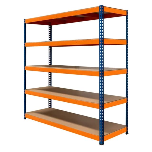 MONSTER RACKING Monster Shop - Garage Racking S-Rax Shelving Unit 5 Shelf 180cm x 180cm x 60cm 5055986190219
