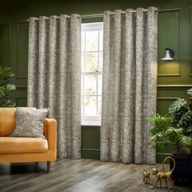 Bengal Eyelet Curtains Linen, Linen / 117 x 137cm