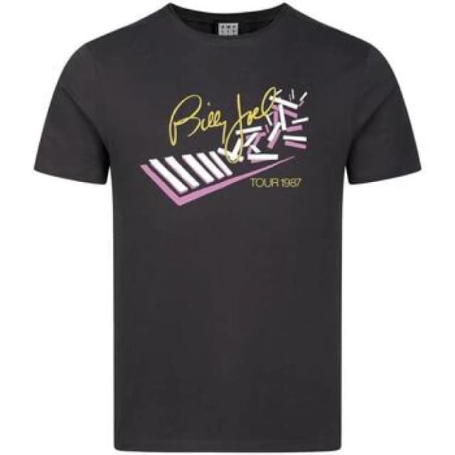 Amplified Mens Tour 1987 Billy Joel T-Shirt in Charcoal Size: XS Charcoal Male XS