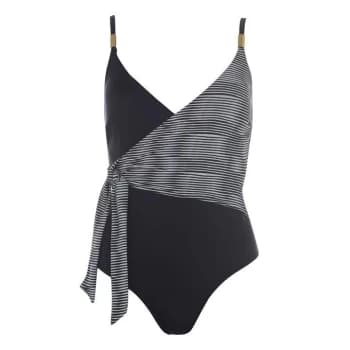 Biba Monochrome Wrap Swimsuit - Black