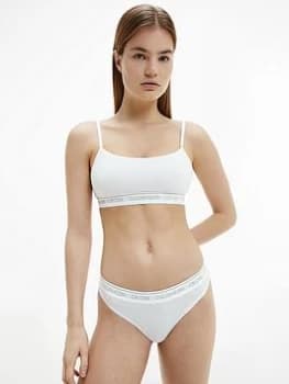 Calvin Klein CK One Thong - White Size M Women