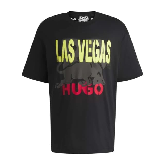 Hugo Las Vegas Special Artwork T-Shirt Black male XS