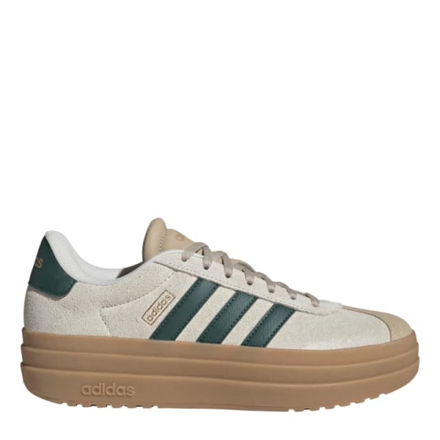 adidas VL Court Bold Womens Trainers Beige/Green female 6 (39.3)