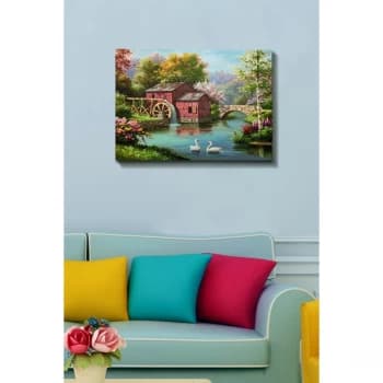 Kanvas Tablo (50 x 70) - 210 Multicolor Decorative Canvas Painting