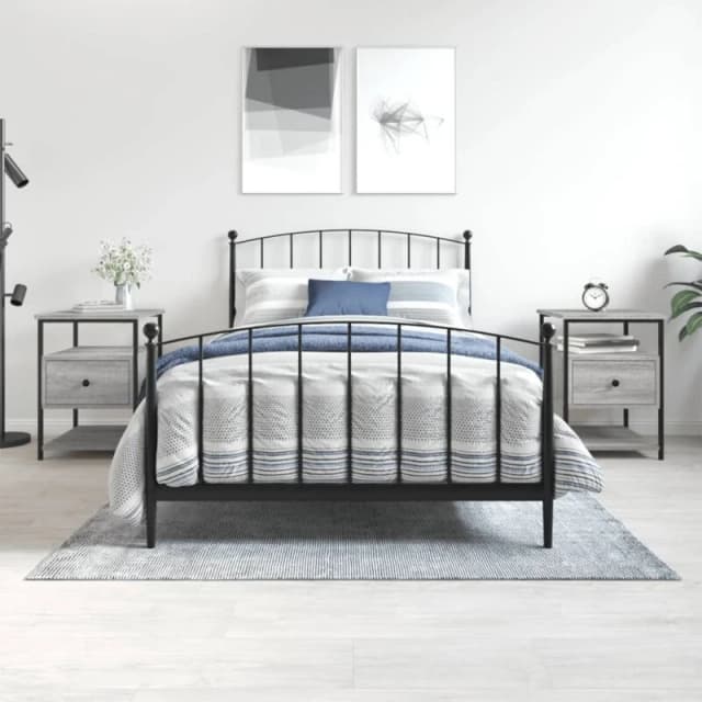 Vidaxl Bedside Cabinets 2 Pcs Grey Sonoma 40X42X56cm Engineered Wood, Grey 826030