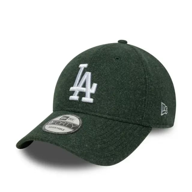 New Era 9FORTY Melton Wool Baseball Cap LA Green/White unisex One Size