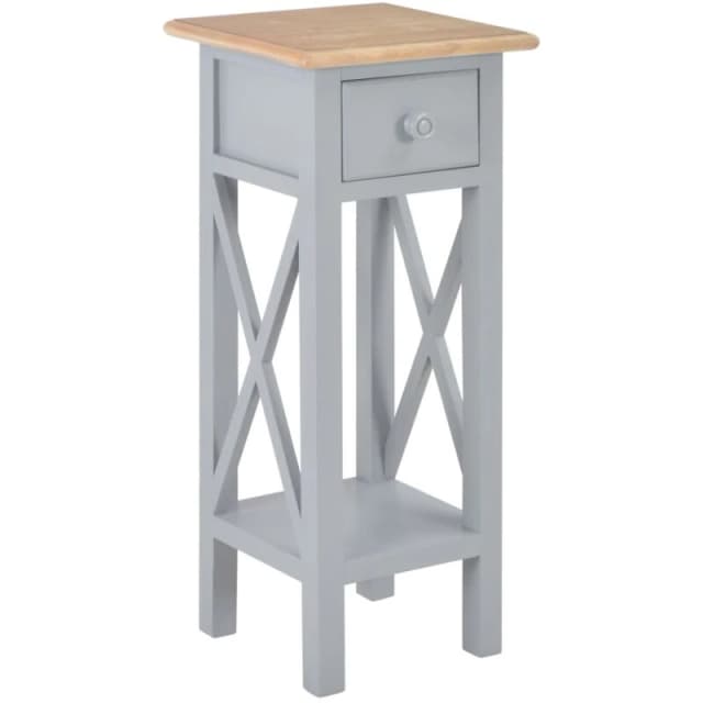 VIDAXL Side Table Grey 27x27x65.5cm Wood Vidaxl 8719883559063