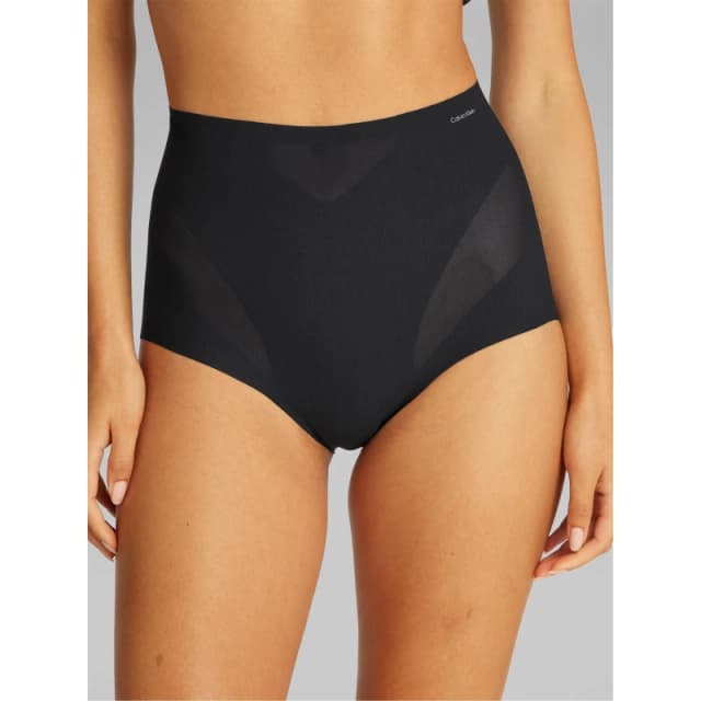 Calvin Klein Womens Sculpted Firm Mesh Brief Shapewear Black female 8 (XS)
