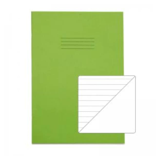 Rhino A4 Exercise Book 80 Page Light Green F8/B (10 Pack) PVEX668-755-6