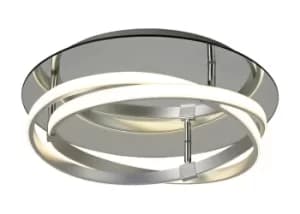 Infinity Flush 30W LED 3000K, 2500lm, Silver, Polished Chrome, White Acrylic