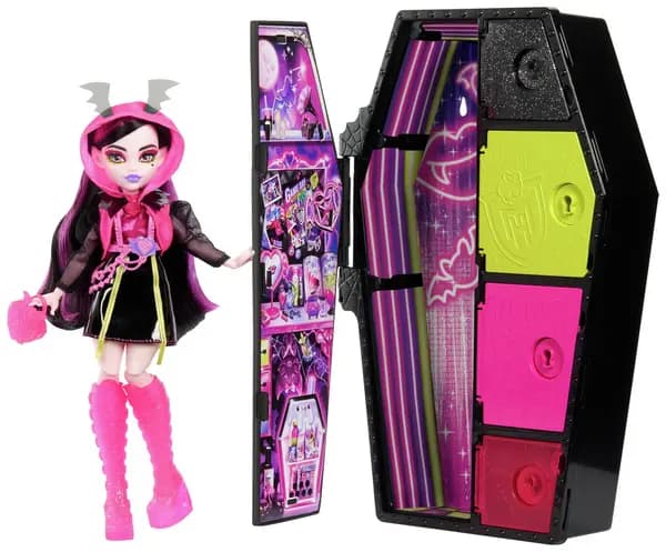Monster High Skulltimate Secret Neon Frights Draculaura Doll