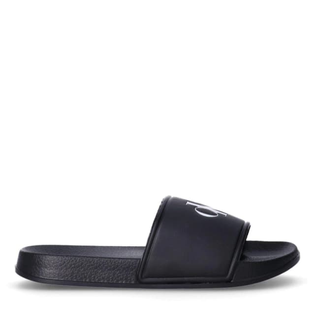 Calvin Klein Jeans Kids Pool Sliders Black male C11.5 (30)