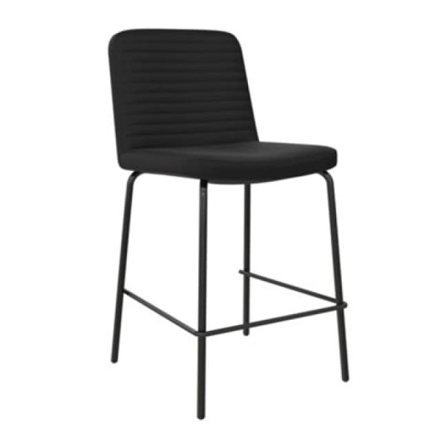 Dorel Corey Counter Stool Black Faux Leather, Black S037401QEUK