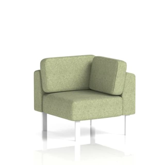 Brixworth Modular Seating Corner Unit with White in Rivet Fabric - Burnish
