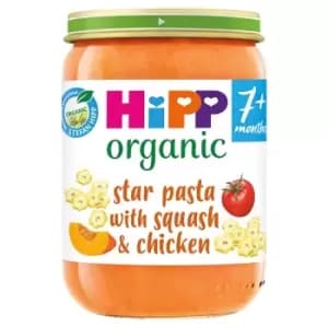 HiPP Organic Star Pasta with Squash & Chicken Jar 7+ Months