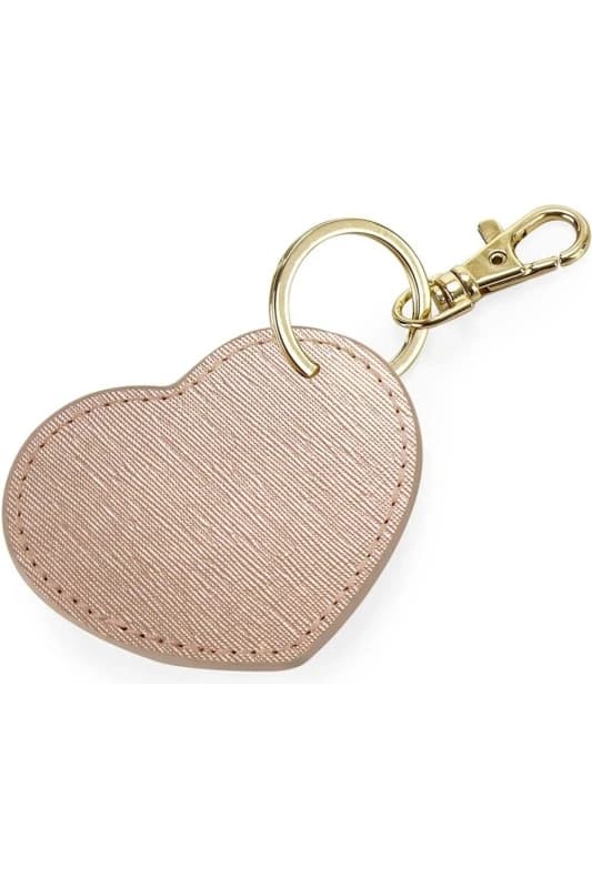 Bagbase Boutique Heart Key Clip in Rose Gold Rose Gold Unisex One Size