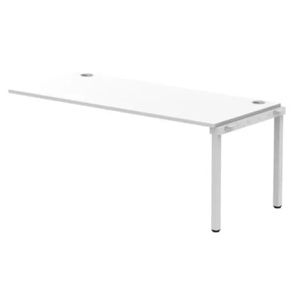Impulse Bench Impulse Bench Single Row Ext Kit 1800 Silver Frame Office Bench Desk White IMBSXT18WHTS