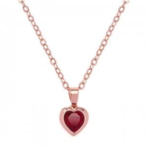 Ted Baker HANNELA Crystal Heart Pendant - Rose Gold- Siam