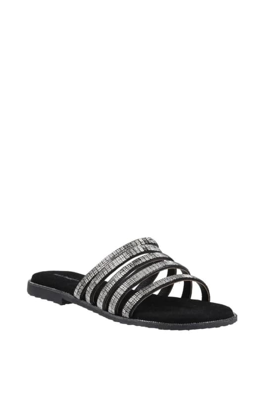 Hush Puppies Womens Paris Slide Sandal in Black Size: 7 Black Female 7