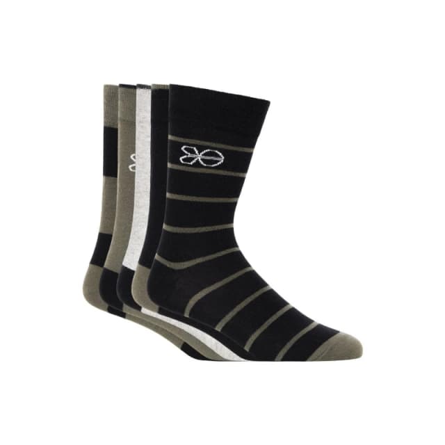 Crosshatch Crosshatch Men Milato Socks 5pk in Olive Olive One Size Male 5059294596305