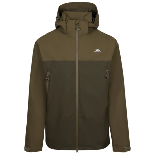 Trespass Trespass Men Fahamore Waterproof Jacket in Khaki Size: X-Small Khaki XS Male 5063703805049