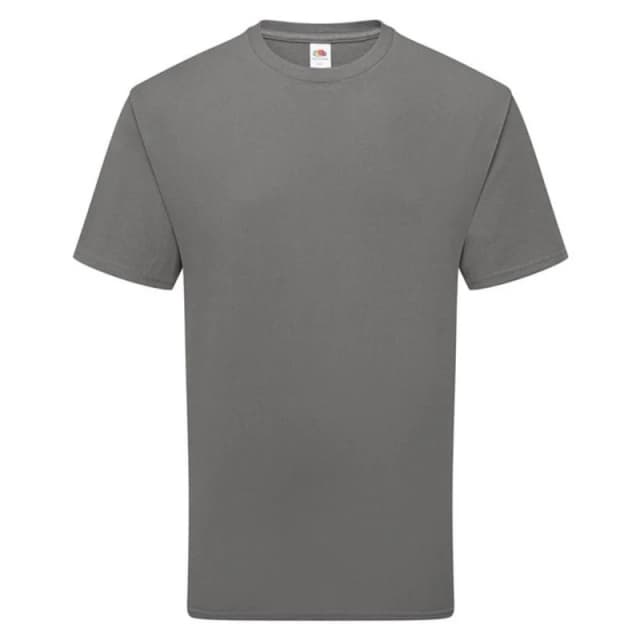 Fruit Of The Loom Fruit of the Loom Men Cotton T-Shirt in Mid Grey Size: Small Mid Grey S Male 5063693927844