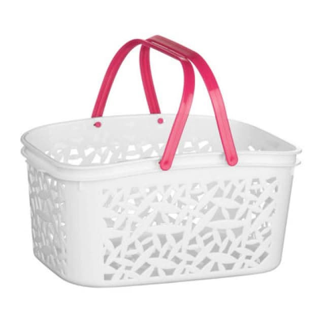 Premier Housewares Plastic Storage Basket 4500ml White