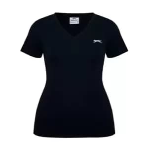Slazenger V Neck Tee - Black
