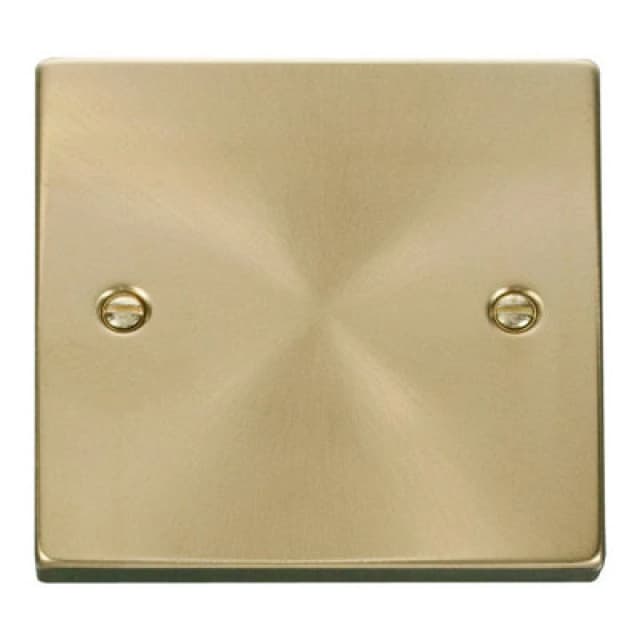 SE Home Satin / Brushed Brass 1 Gang Blank Plate Gold unisex