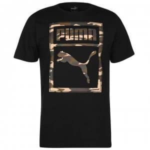Puma Box QT T Shirt Mens - Black/Camo