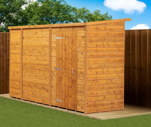 Empire Sheds Empire Modular Pent 10X4 Dipped Treated Tongue And Groove Wooden Garden Shed Single Door (10' X 4' / 10ft X 4ft) (10X4)