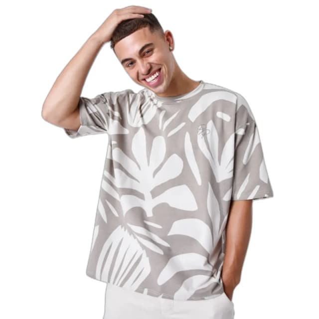 Project X Paris Patterned T-Shirt Project X Paris Vegetal Abstrait Gris Male XS