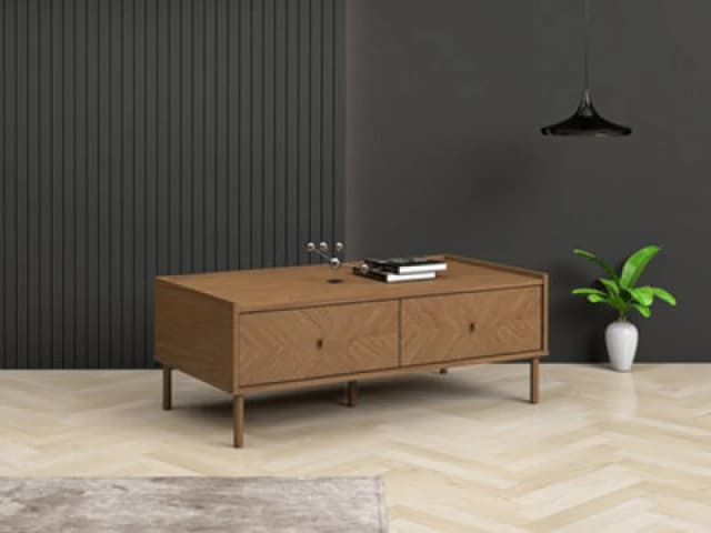 KUDL Coffee Table, Brown LV80CFT8014
