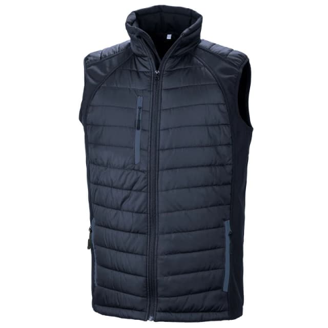 Result Result Men Compass Softshell Padded Gilet in Mid Navy Size: X-Small Mid Navy XS Male 5063470953202
