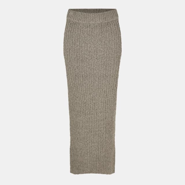 Jack Wills Womens Stitchy Maxi Knitted Skirt Taupe female 6 (2XS)