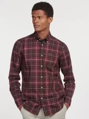 Barbour Wetherham Tailored Shirt, Red Size XL Men