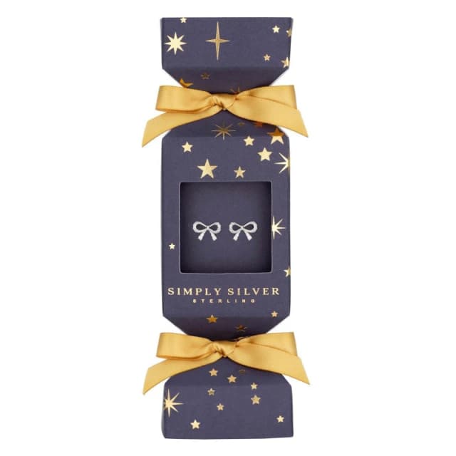 Simply Silver Sterling Silver 925 Cubic Zirconia Bow Earrings Jewellery Sets One Size Silver 71581211000