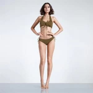 Firetrap Firetrap Blackseal Laced Front Bikini Bottoms - Khaki