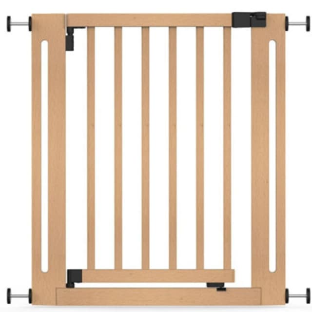 Safetots Wooden Elegance Gate, Natural, 71Cm - 79Cm, Pressure Fit Safety Gate, Baby Gate For Stairs And Doors, Easy Installation