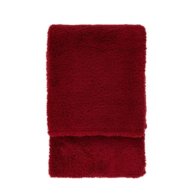 Crossland Grove Lucca Fleece Throw Merlot 1300X1800Mm 5.05669E+12