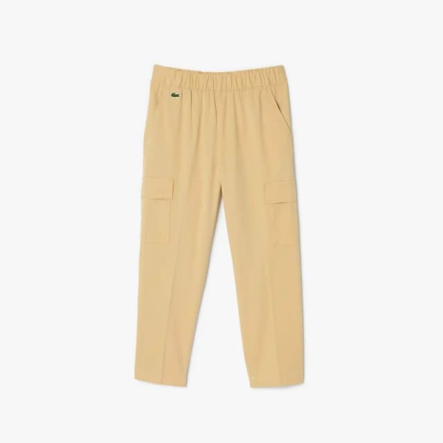 Lacoste Lightweight Garbardine Cargo Pants - Beige Beige 8