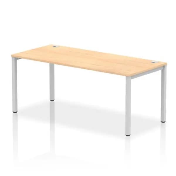 Impulse Impulse Bench Single Row 1800 Silver Frame Office Bench Desk Maple IMBS18MPES