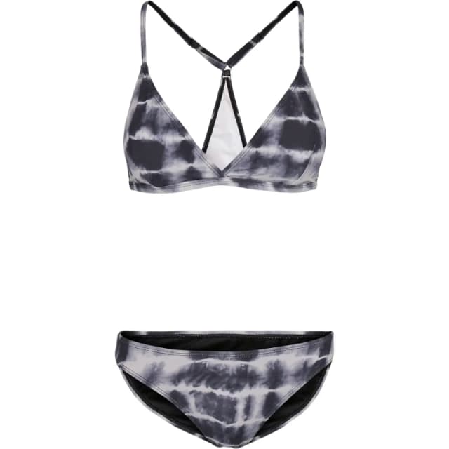 Urban Classics Womens Bikini: Urban Classics Tie Dye Triangle Back Noir Female M