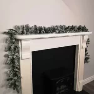 9ft (2.7m) Premier Christmas Snow Flocked Woodcote Fir Garland