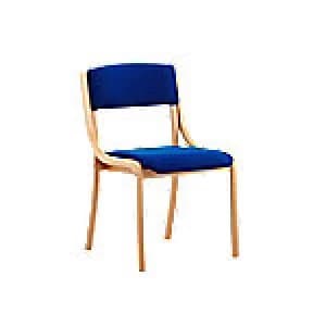 Visitor Chair Madrid Straight Leg Blue Without Arms