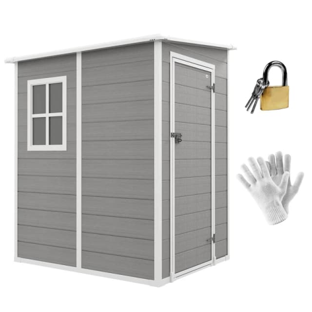 Outsunny Lean To Garden Shed 4'x5' W/ Lockable Door 845-952V00GY