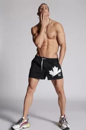 DSQUARED2 Men Beachwear Black Size 28 92% Polyamide 8% Elastane