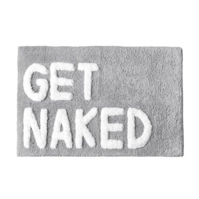 Allure Bath Fashions Get Naked Bath Mat - Grey/white