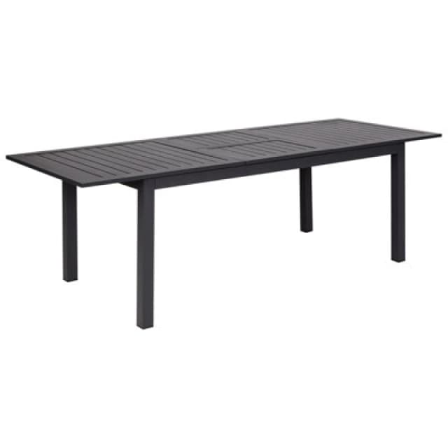 Beliani Extending Garden Dining Table Skaloma 180/240 Cm 90 Cm Metal Dark Grey